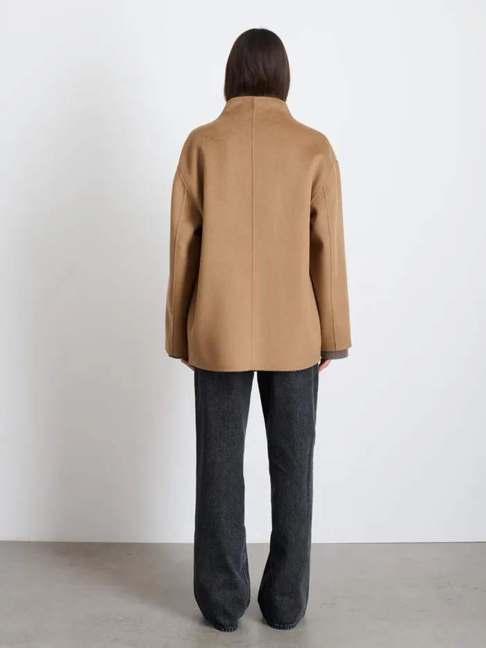Sophia Coat In Wool Camel Women Alex Mill Jackets Outerwear