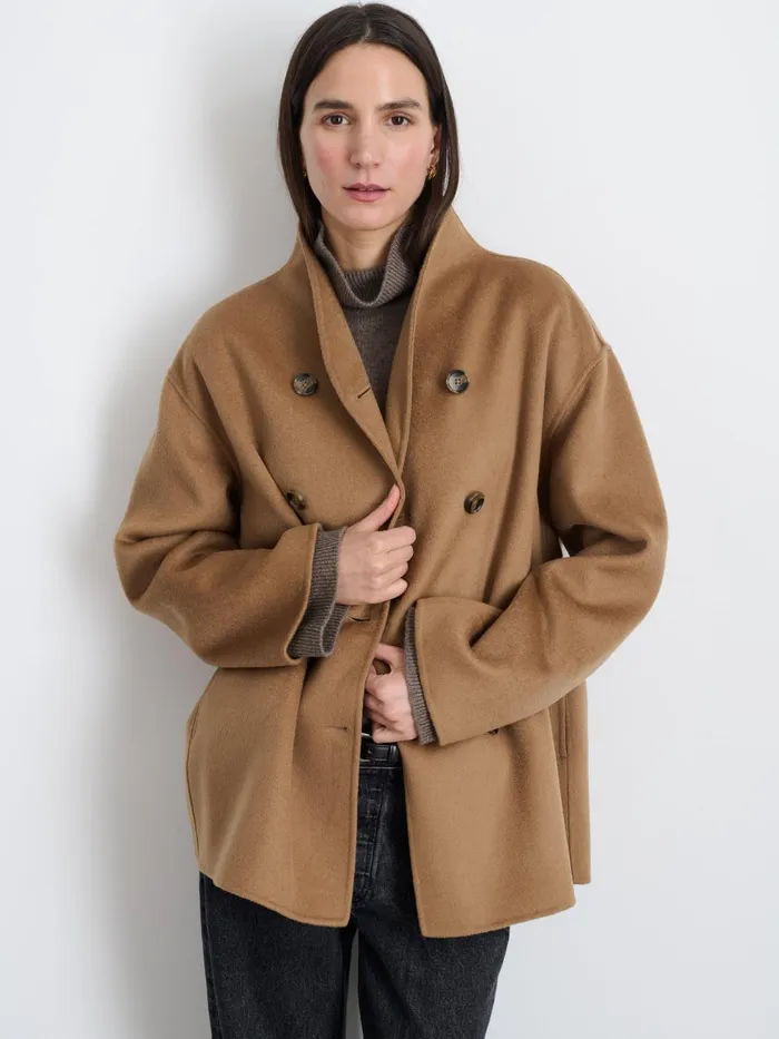 Sophia Coat In Wool Camel Women Alex Mill Jackets Outerwear