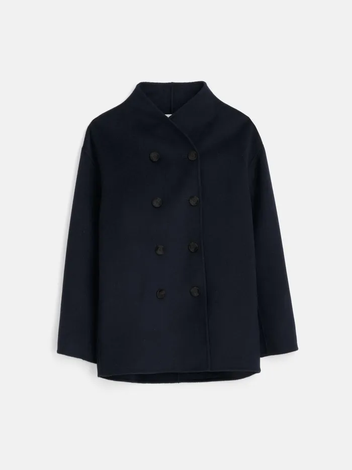 Sophia Coat In Wool Dark Navy Women Alex Mill Jackets Outerwear
