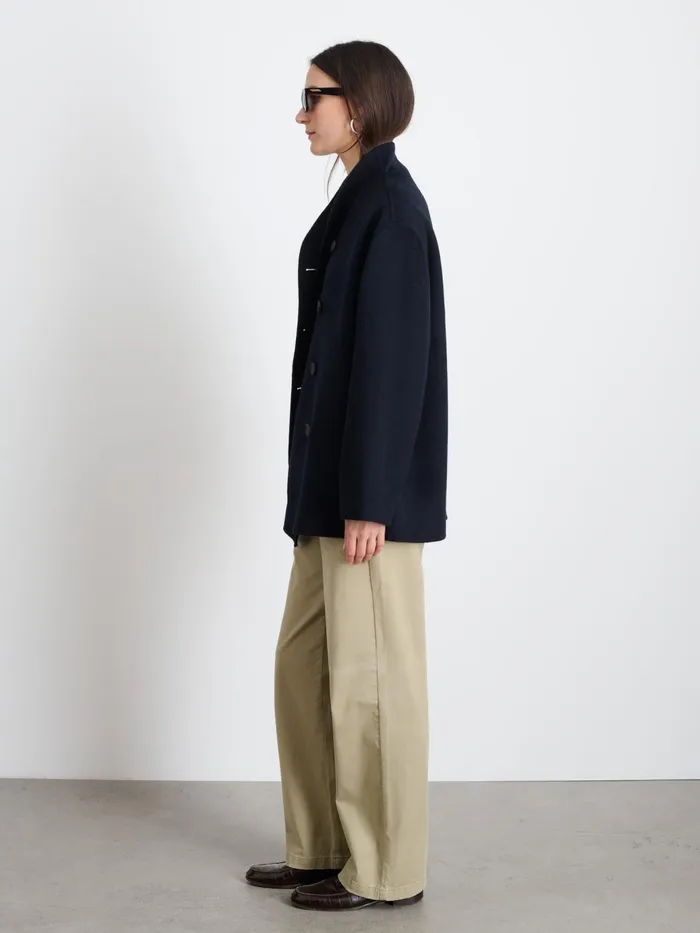 Sophia Coat In Wool Dark Navy Women Alex Mill Jackets Outerwear