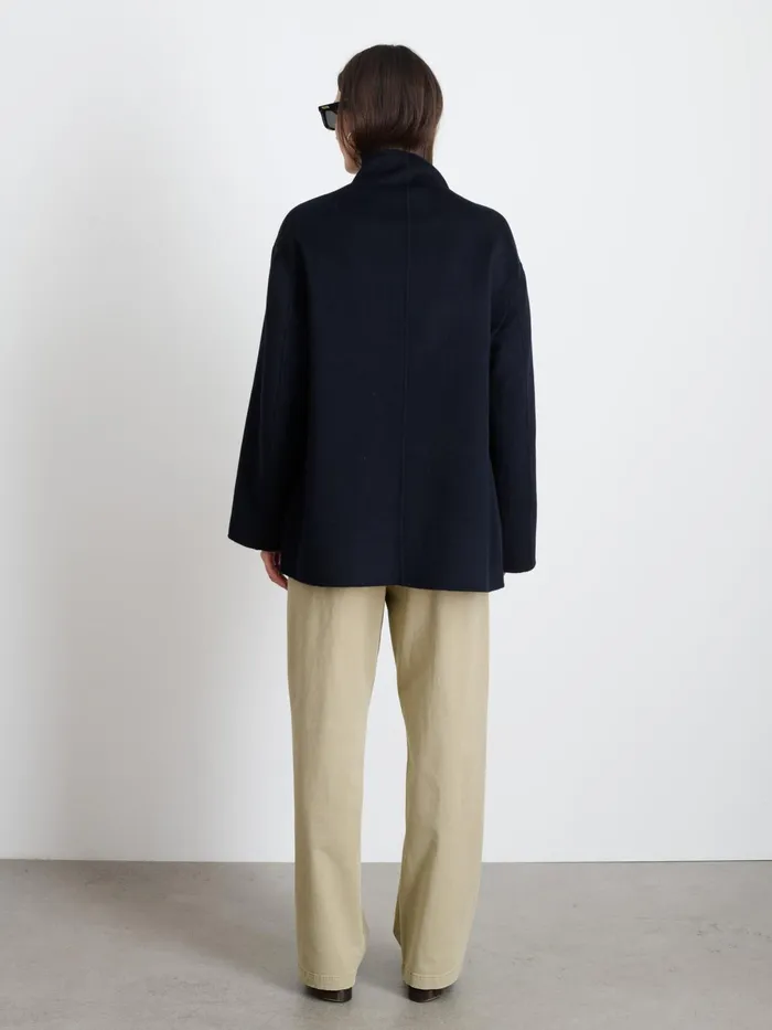 Sophia Coat In Wool Dark Navy Women Alex Mill Jackets Outerwear