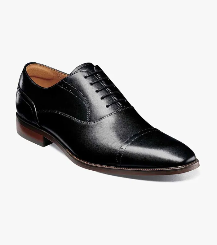 Sorrento Cap Toe Oxford Black Men Florsheim Dress Shoes