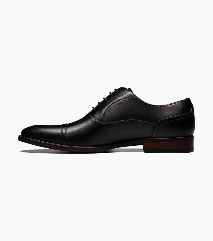 Sorrento Cap Toe Oxford Black Men Florsheim Dress Shoes