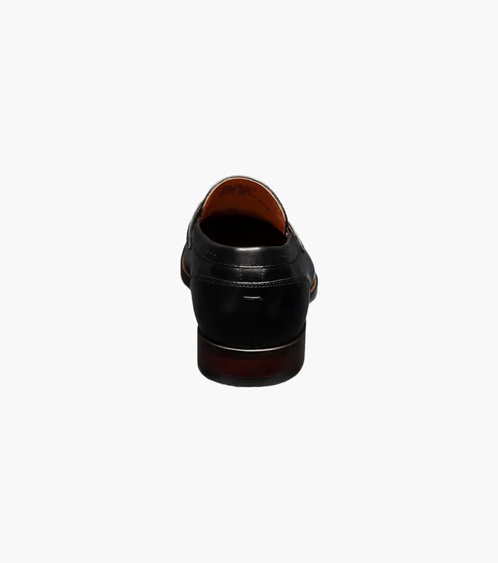 Sorrento Moc Toe Penny Loafer Black Men Florsheim Loafers and Slip Ons