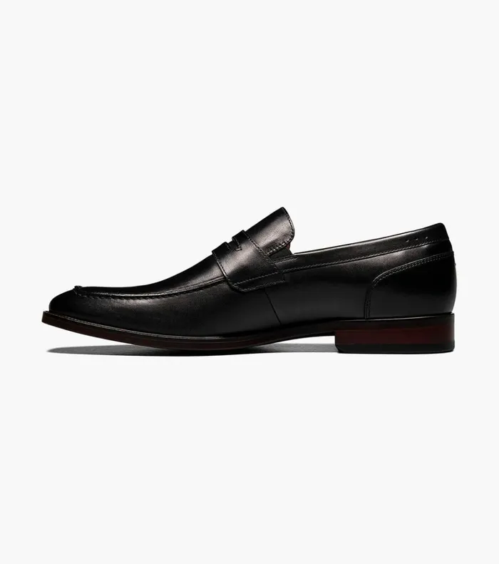 Sorrento Moc Toe Penny Loafer Black Men Florsheim Loafers and Slip Ons