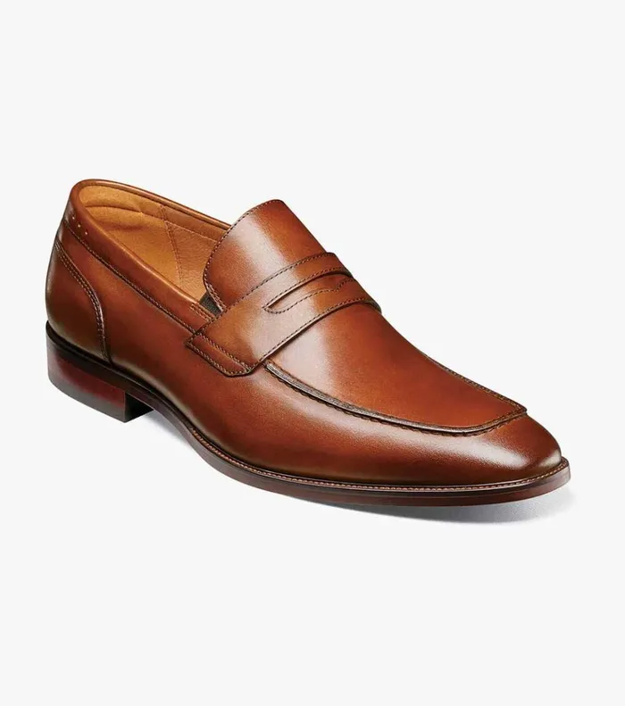 Sorrento Moc Toe Penny Loafer Cognac Men Florsheim Loafers and Slip Ons