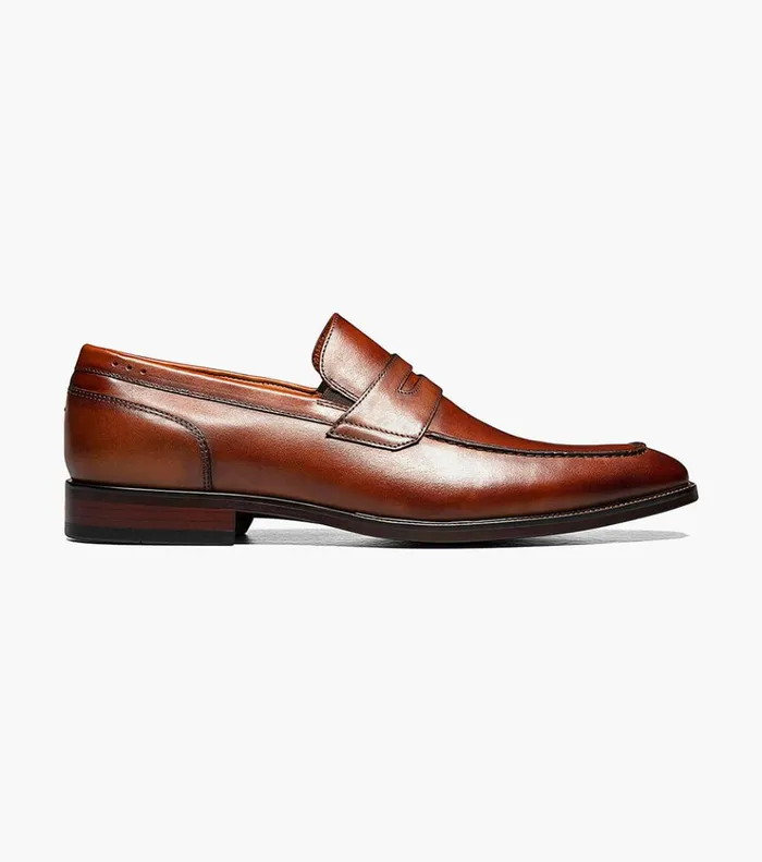 Sorrento Moc Toe Penny Loafer Cognac Men Florsheim Loafers and Slip Ons
