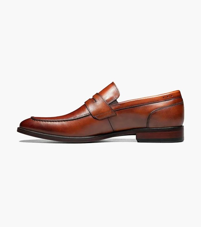 Sorrento Moc Toe Penny Loafer Cognac Men Florsheim Loafers and Slip Ons