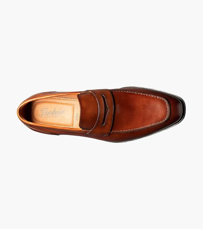 Sorrento Moc Toe Penny Loafer Cognac Men Florsheim Loafers and Slip Ons