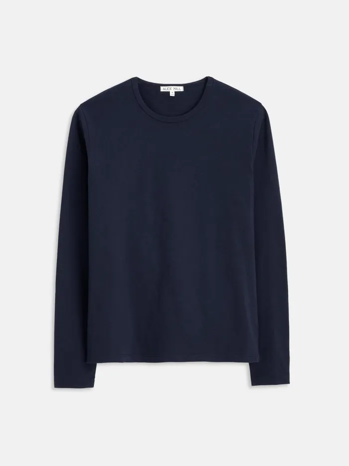 Standard LongSleeve TShirt In Slub Cotton Navy Men Alex Mill Tees Polos