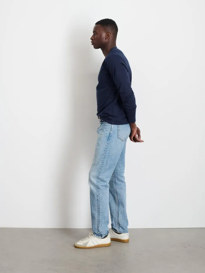 Standard LongSleeve TShirt In Slub Cotton Navy Men Alex Mill Tees Polos