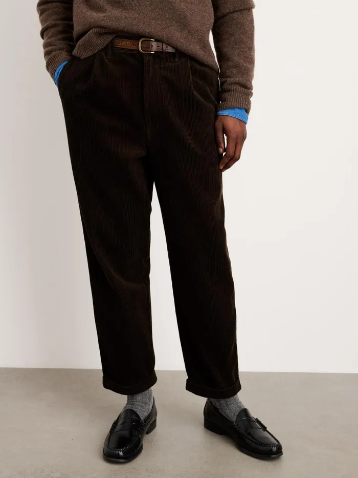 Standard Pleated Pant In Corduroy Chocolate Men Alex Mill Pants