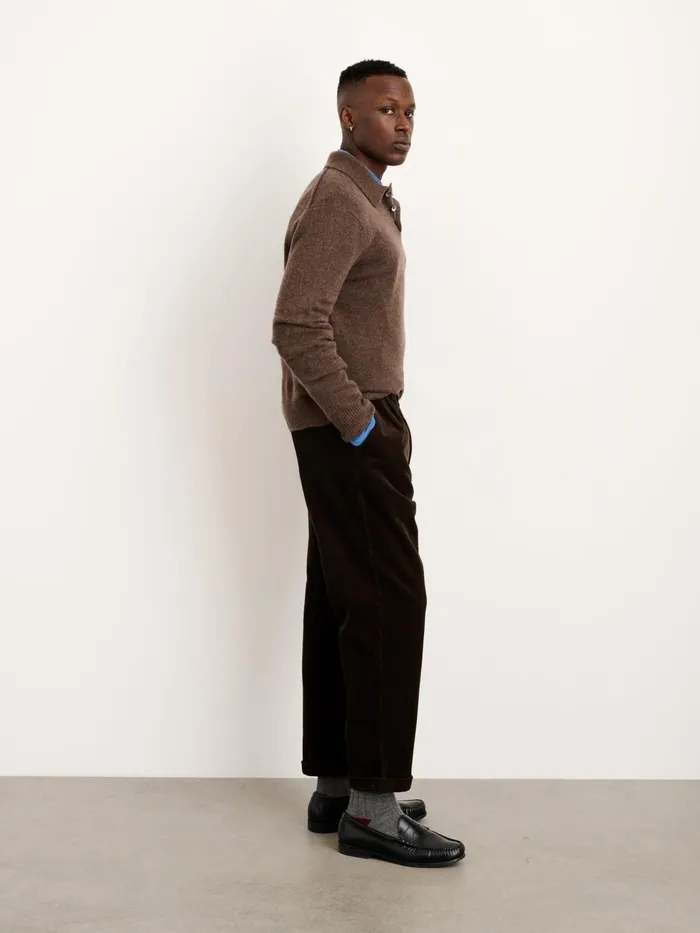 Standard Pleated Pant In Corduroy Chocolate Men Alex Mill Pants