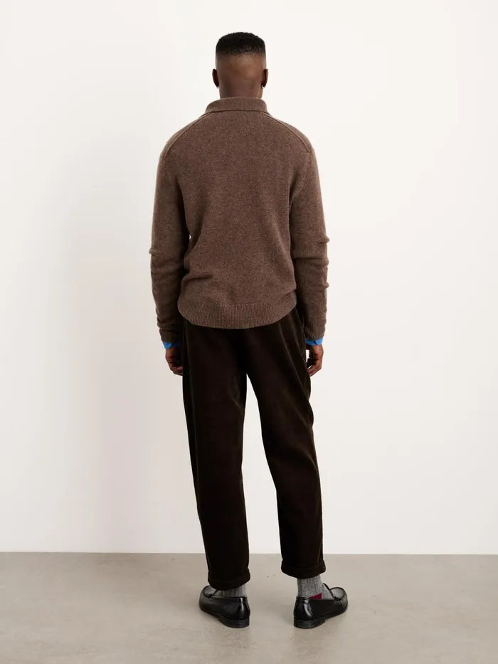 Standard Pleated Pant In Corduroy Chocolate Men Alex Mill Pants
