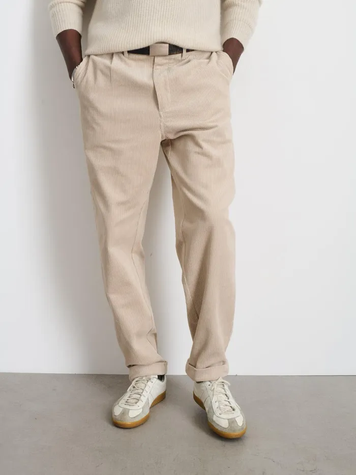 Standard Pleated Pant In Corduroy Cloud Grey Men Alex Mill Pants