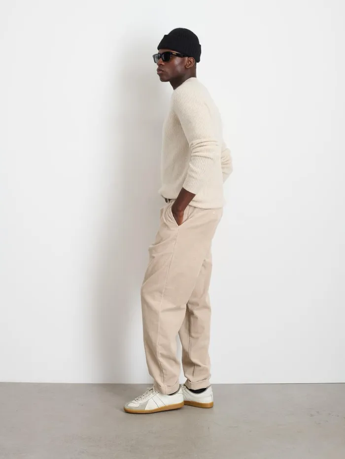 Standard Pleated Pant In Corduroy Cloud Grey Men Alex Mill Pants