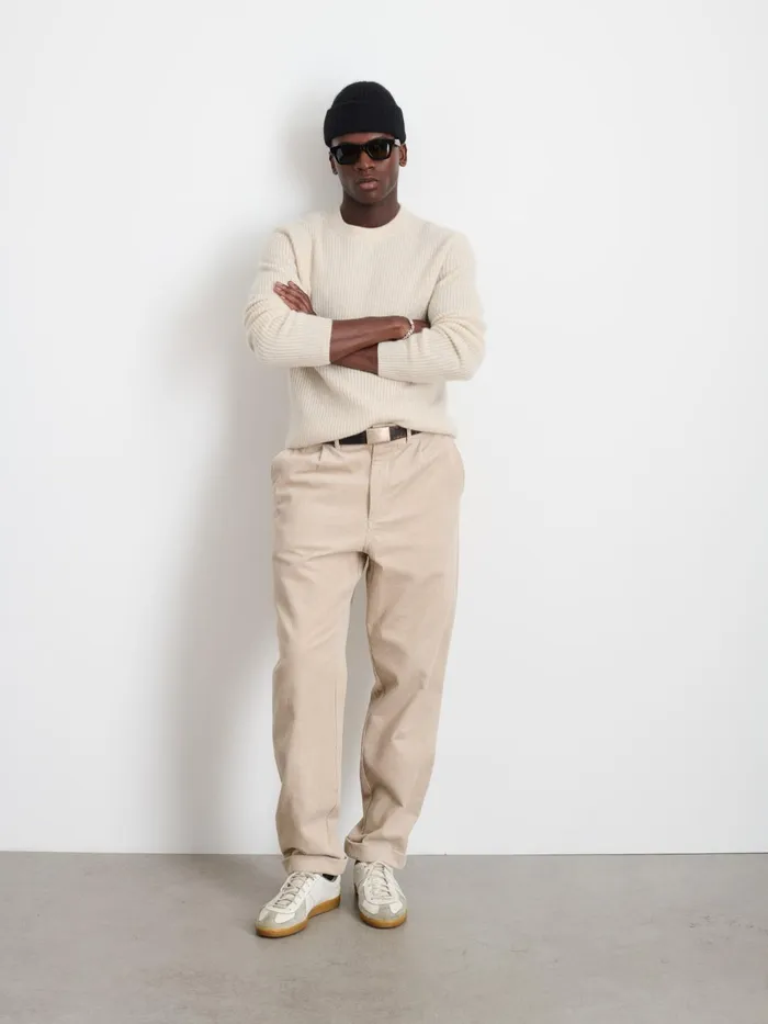 Standard Pleated Pant In Corduroy Cloud Grey Men Alex Mill Pants