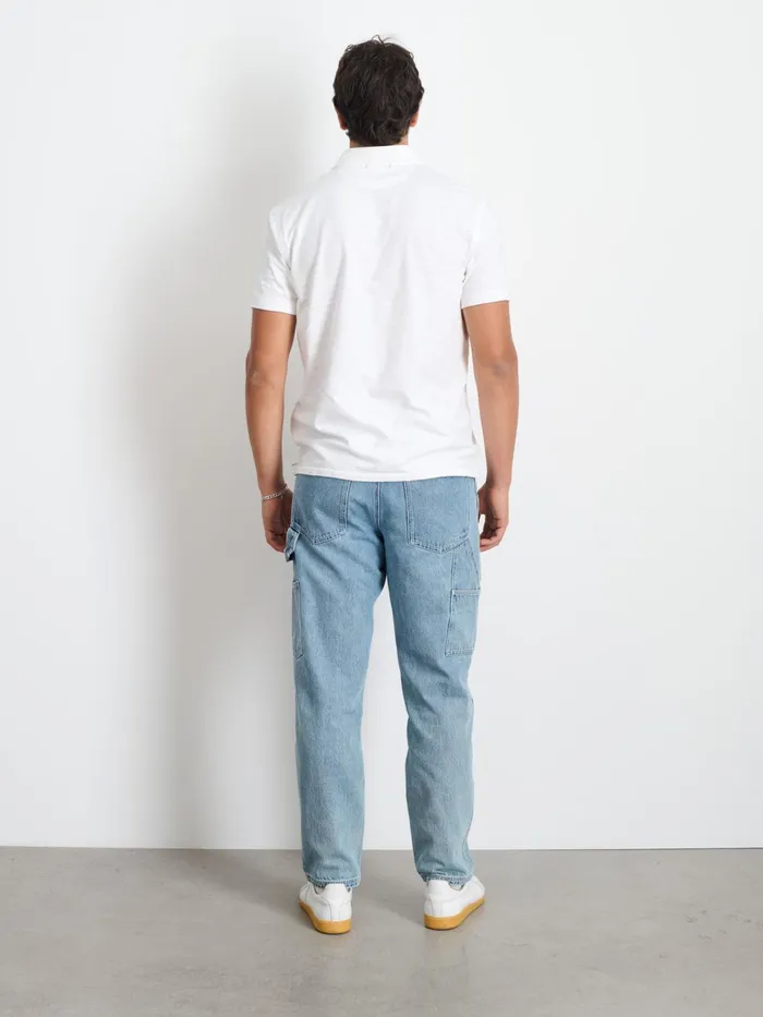 Standard Slub Cotton Polo White Men Alex Mill Tees Polos