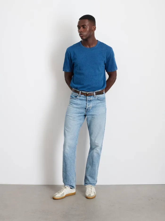 Standard TShirt In Indigo Slub Cotton Men Alex Mill Tees Polos