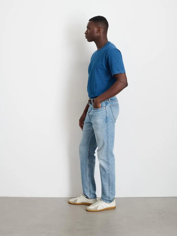 Standard TShirt In Indigo Slub Cotton Men Alex Mill Tees Polos