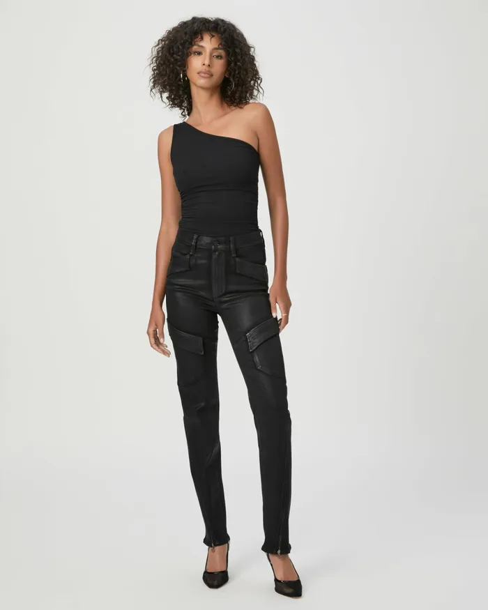 Stella Cargo Straight Jean 8211 Black Fog Luxe Coating Women PAIGE Straight
