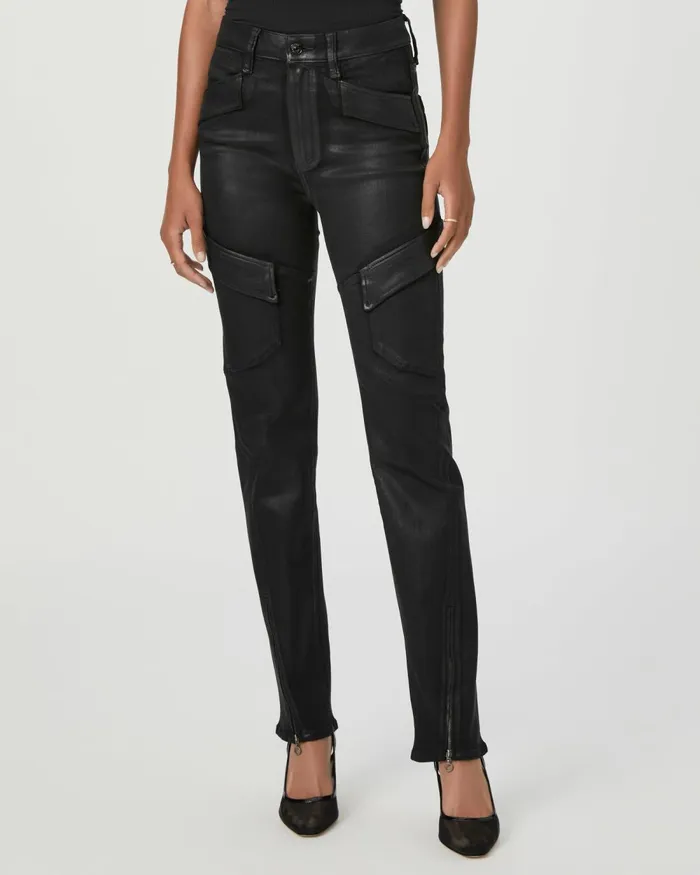 Stella Cargo Straight Jean 8211 Black Fog Luxe Coating Women PAIGE Straight Stella Cargo Straight Jean 8211 Black Fog Luxe Coating Women PAIGE Straight