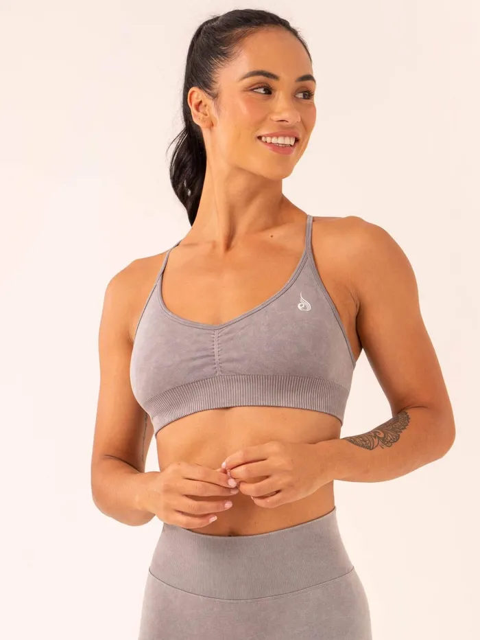 Stonewash Seamless Sports Bra 8211 Grey Stonewash Women Ryderwear Sports Bras