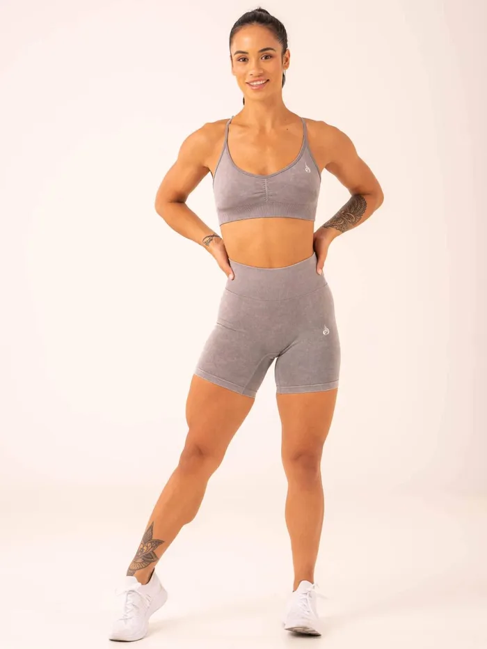 Stonewash Seamless Sports Bra 8211 Grey Stonewash Women Ryderwear Sports Bras