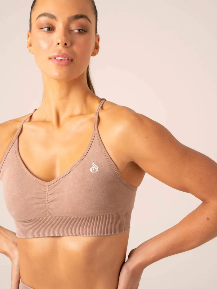 Stonewash Seamless Sports Bra 8211 Tan Stonewash Women Ryderwear Sports Bras