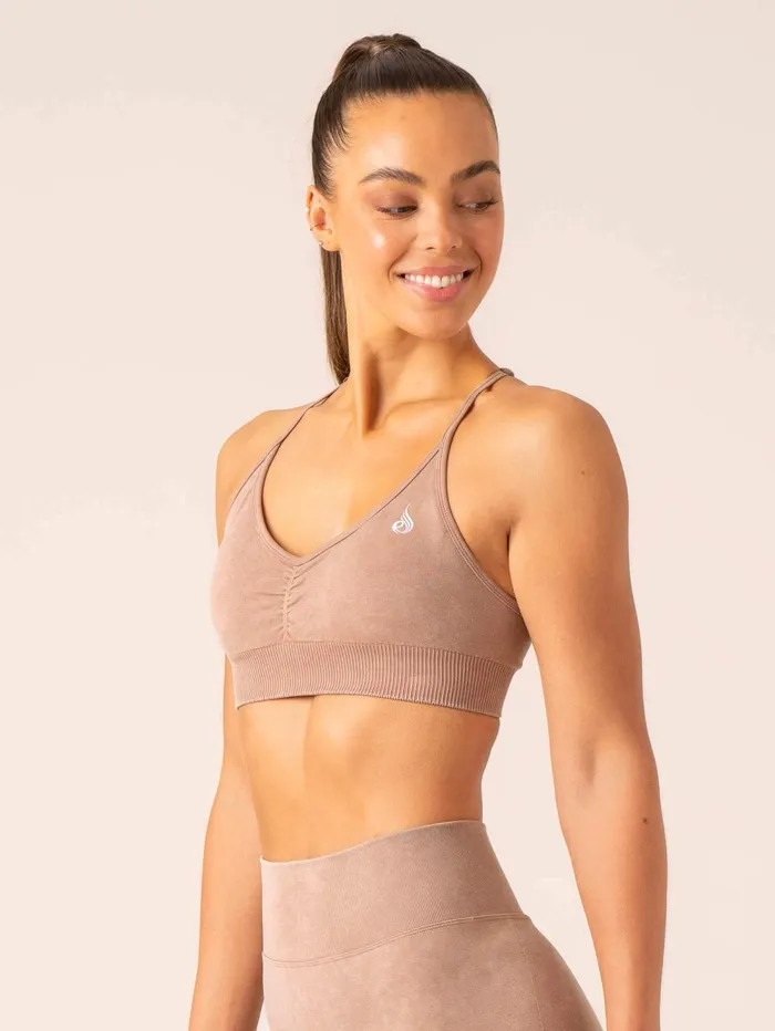 Stonewash Seamless Sports Bra 8211 Tan Stonewash Women Ryderwear Sports Bras