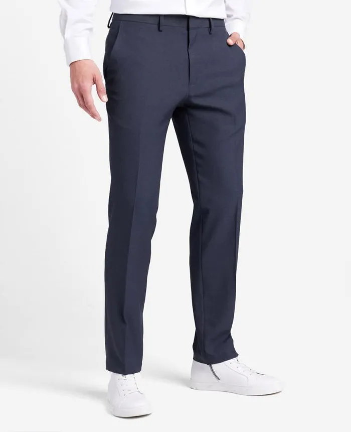 Stretch ModernFit Dress Pant Navy Men Kenneth Cole Dress Pants
