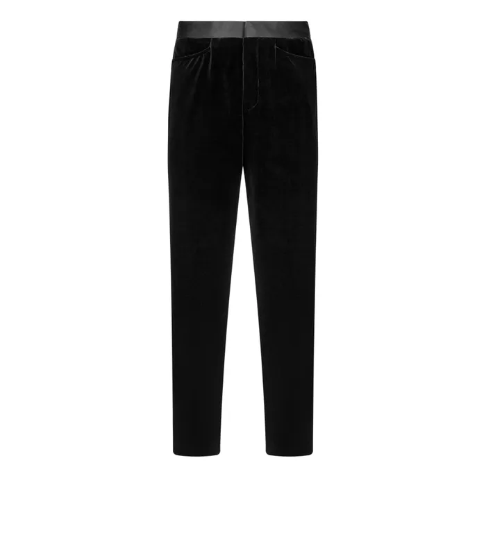Suits Men TOM FORD COMPACT LIGHT VELVET ATTICUS TROUSER Black