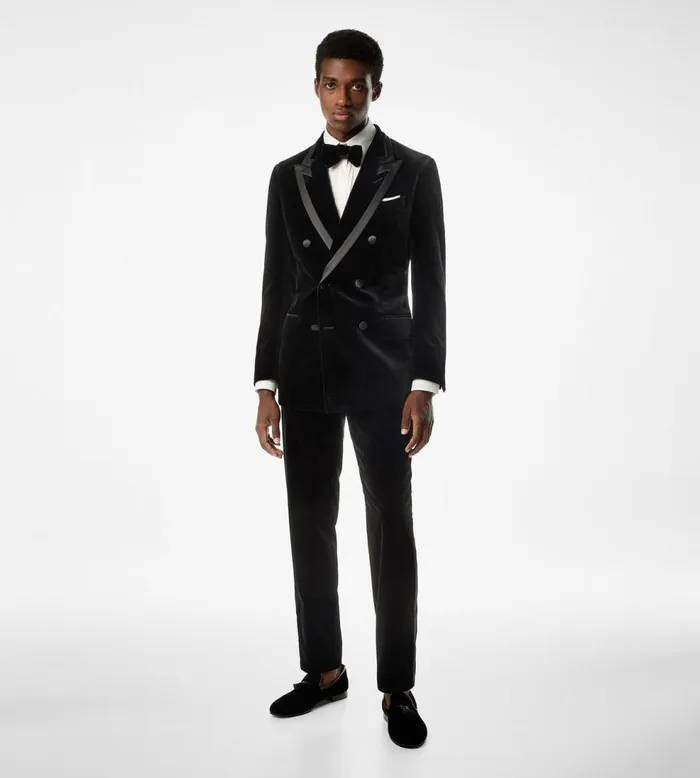 Suits Men TOM FORD COMPACT LIGHT VELVET ATTICUS TROUSER Black Suits Men TOM FORD COMPACT LIGHT VELVET ATTICUS TROUSER Black