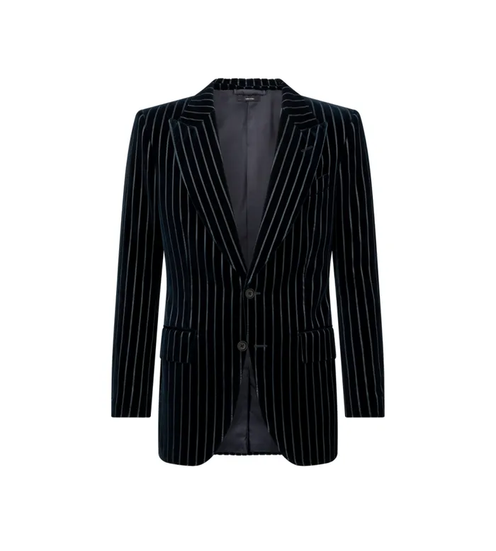 Suits Men TOM FORD EMBOSSED VELVET DYLLAN JACKET Navy