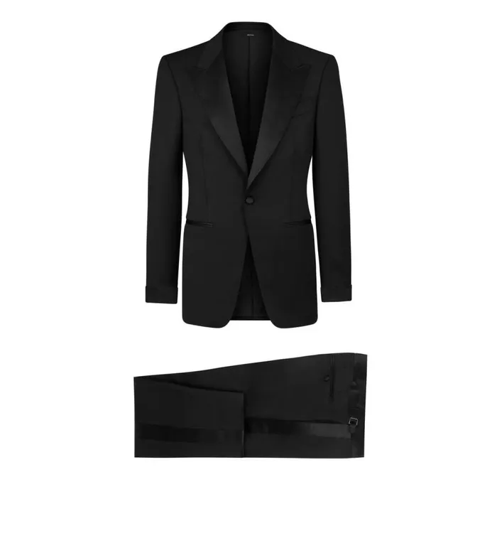 Suits Men TOM FORD WOOL MOHAIR SHELTON TUXEDO Black