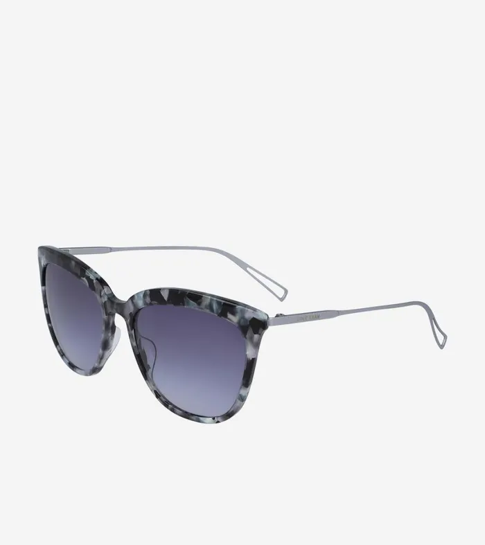 Sunglasses Women Cole Haan Tortoise Cat Eye Sunglasses Grey Tortoise