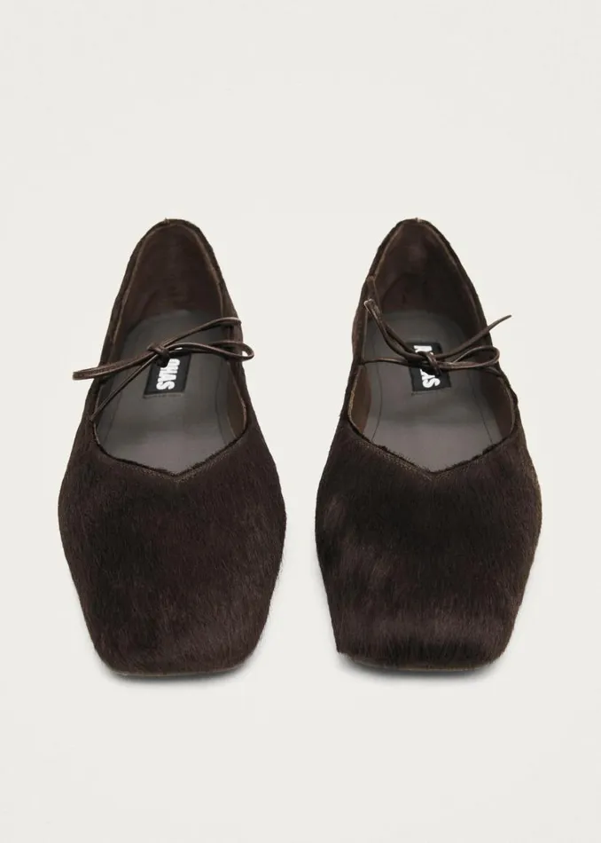 Sway Soft Brown Leather Ballet Flats Women ALOHAS Ballet Flats
