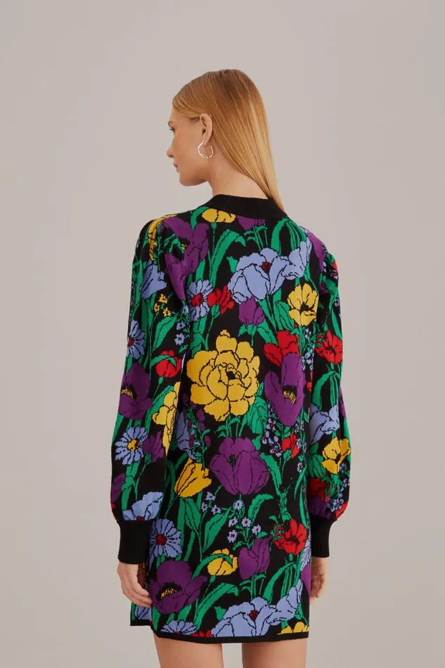 Sweaters and Sweatshirts Women FARM Rio Black Bucolic Garden Sweater Dress Sweaters and Sweatshirts Women FARM Rio Black Bucolic Garden Sweater Dress