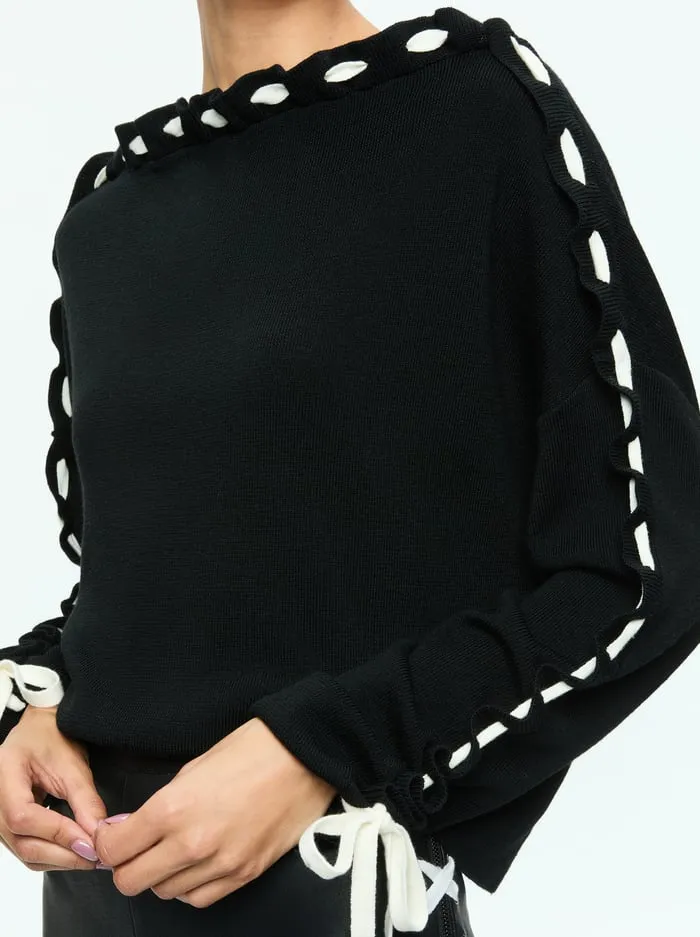 Sweaters Women Alice Olivia Calandra Pullover Blackecru