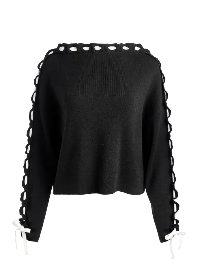 Sweaters Women Alice Olivia Calandra Pullover Blackecru