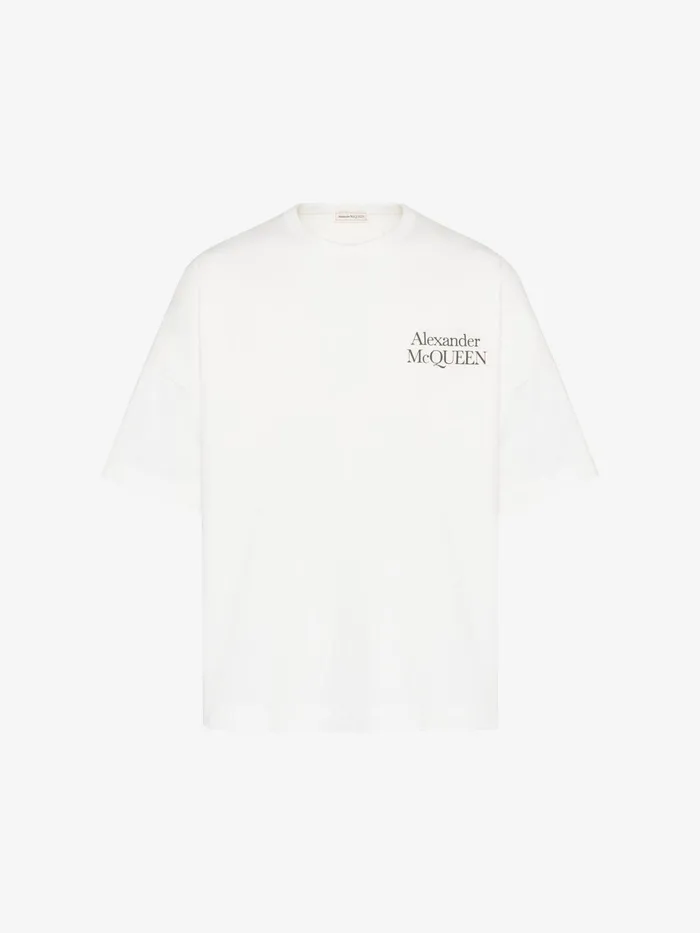 TShirts And Sweatshirts Men Alexander McQueen Exploded Logo TShirt White
