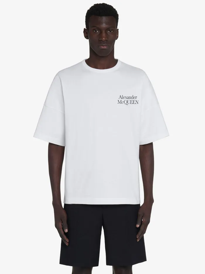 TShirts And Sweatshirts Men Alexander McQueen Exploded Logo TShirt White
