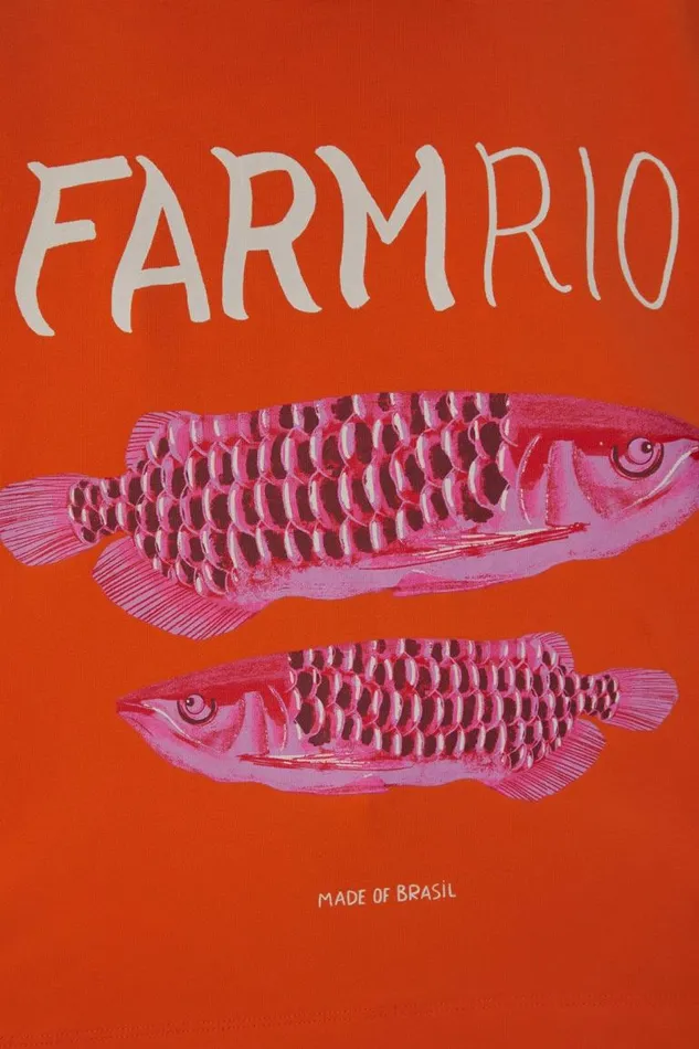 Tshirts Women FARM Rio Orange Farm Rio Organic Cotton TShirt