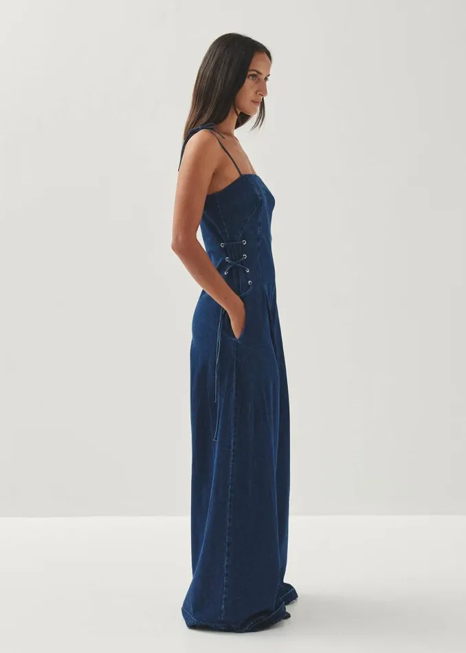 Tania Blue Denim Jumpsuit Women ALOHAS Total Looks