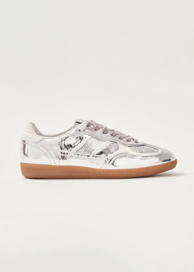 Tb490 Rife Shimmer Silver Cream Leather Sneakers WomenMen ALOHAS Sneakers