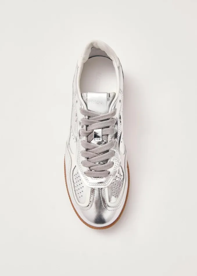 Tb490 Rife Shimmer Silver Cream Leather Sneakers WomenMen ALOHAS Sneakers