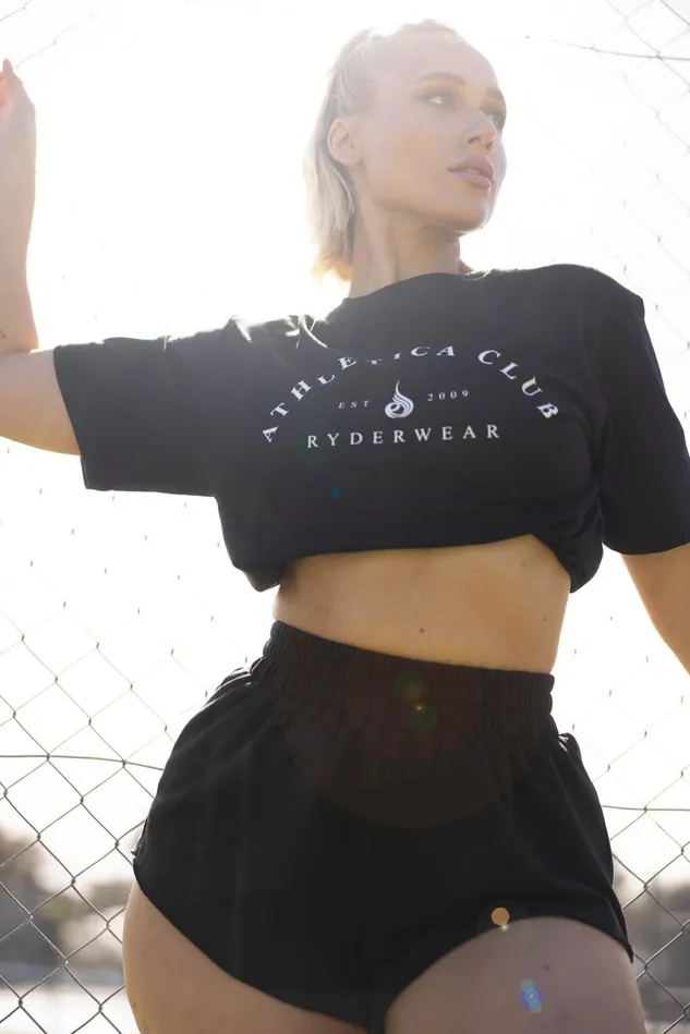 Tempo Oversized TShirt 8211 Black Women Ryderwear Tops