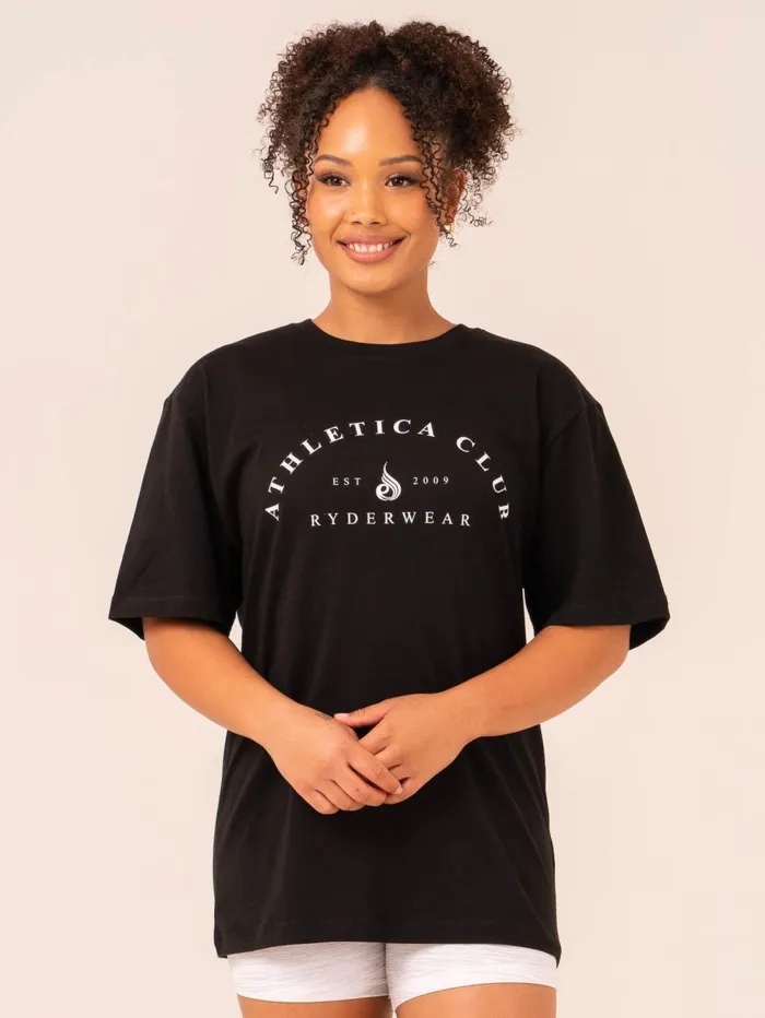 Tempo Oversized TShirt 8211 Black Women Ryderwear Tops