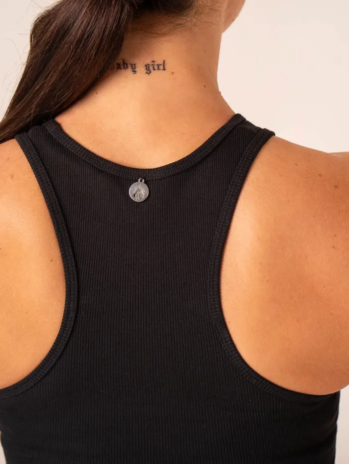 Tempo Rib Tank 8211 Black Women Ryderwear Tanks