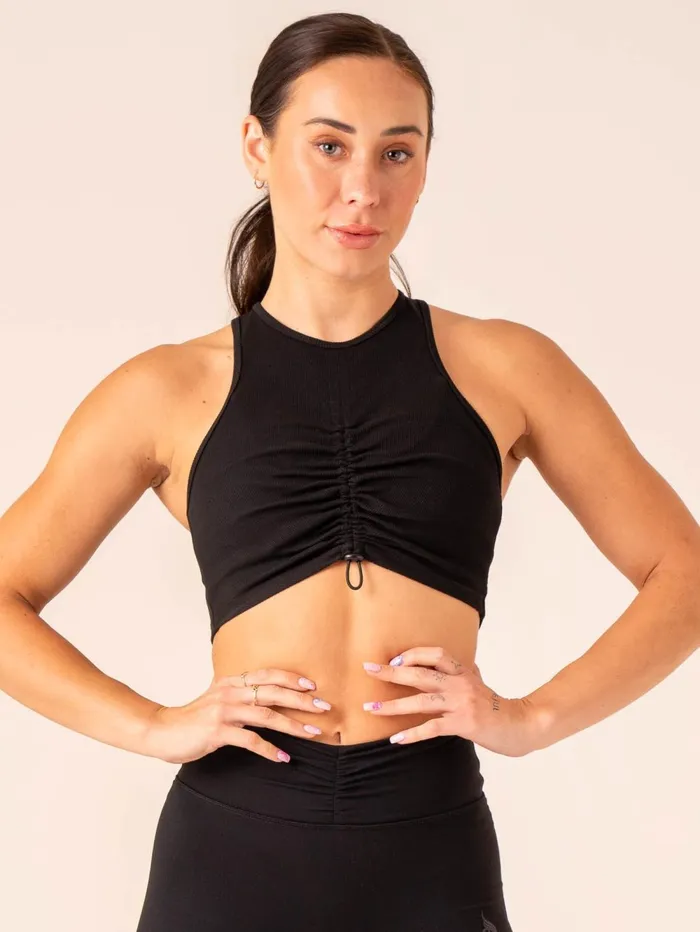 Tempo Rib Tank 8211 Black Women Ryderwear Tanks